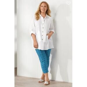 Soft Surroundings Super Stretch Capri Pants Size XL 27851 Slimming Denim Jegging